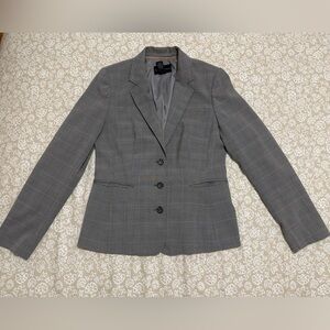 Banana Republic Gray Plaid Blazer